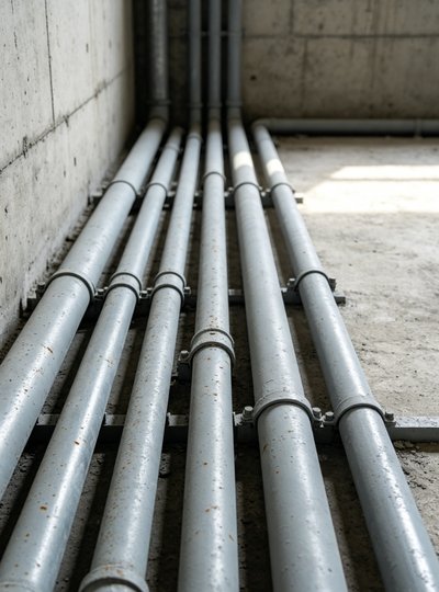 Indoor water lines (cold water only)